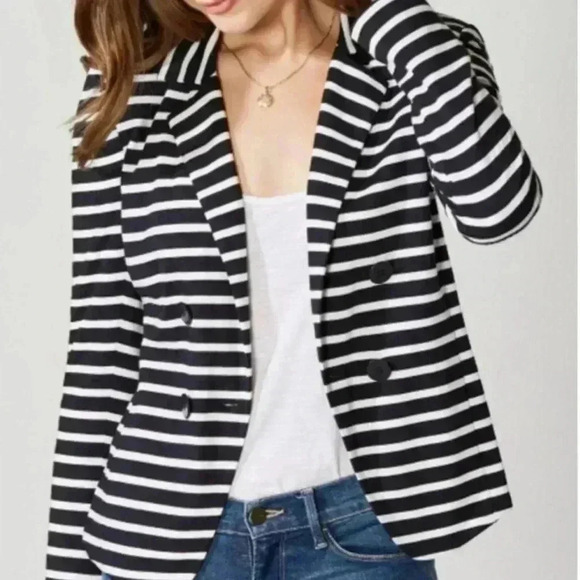 NWOT BAILEY 44 Striped Blazer M - Picture 1 of 6